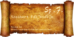 Szeibert Fábián névjegykártya